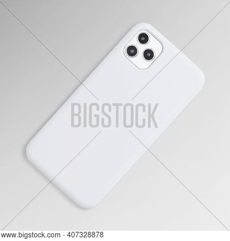 White mobile phone case mockup product showcase