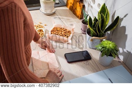Snack Or Lunch To Take Away, Wrapped In Beeswax Cloth