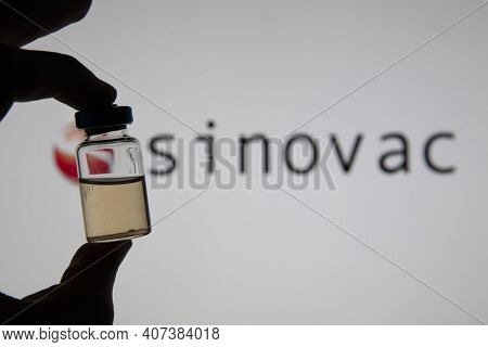 Oxford, Uk - February 2020: Sinovac Company Chinese Based Coronavirus Vaccine