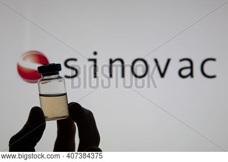 Oxford, Uk - February 2020: Sinovac Company Chinese Based Coronavirus Vaccine