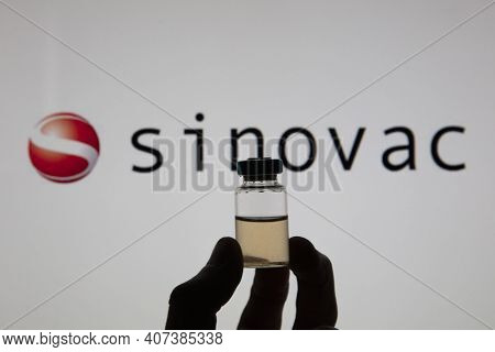 Oxford, Uk - February 2020: Sinovac Company Chinese Based Coronavirus Vaccine