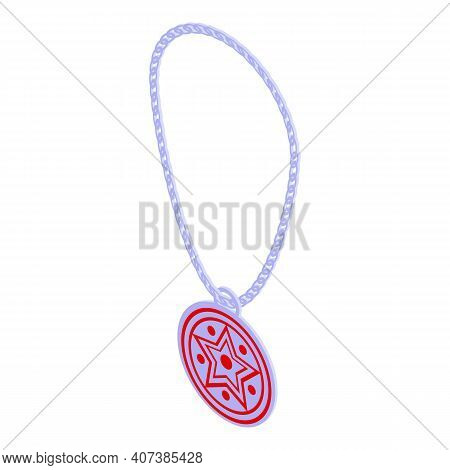 Lucky Pendant Icon. Isometric Of Lucky Pendant Vector Icon For Web Design Isolated On White Backgrou