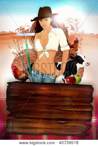 โปสเตอร์สาวฟาร์ม