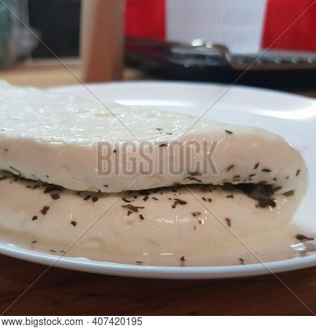 Making Halumi Cheese With Your Own Hands. Step-by-step Photos Of The Process. Haloumi Cheese Head, B