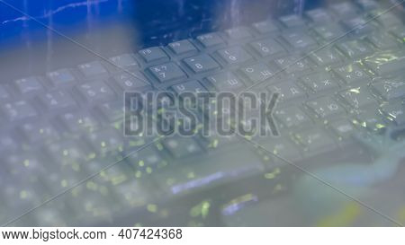 Keyboard Of Waterproof Rugged Laptop Computer For Military, Outdoor And Industrial Use During Shakin