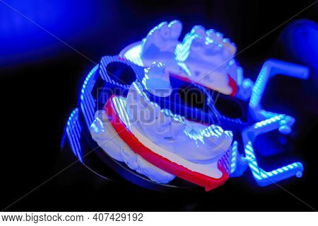 Automatic 3d Dental Scanner For Dental Gypsum Model Scanning And Measuring With Rotating Platform - 