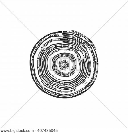 Vector Grunge Circle.grunge Round Shape. Stock Vector Illustration On White Background