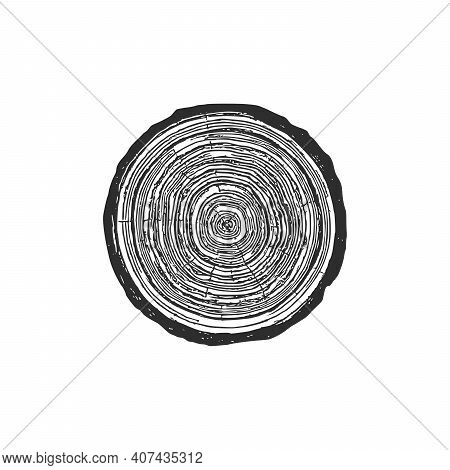 Vector Grunge Circle.grunge Round Shape. Stock Vector Illustration On White Background