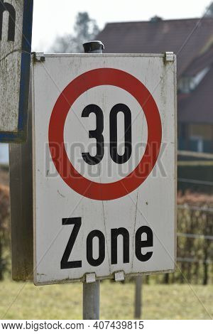 30 Kilometers Per Hour Speed Limit Sign