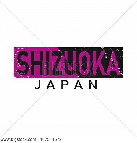 Name Of Shizuoka City In Japan. Vector Text Of Shizuoka, For Decoration