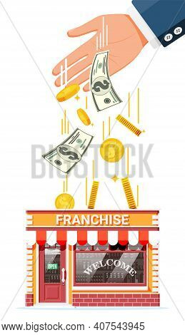 Franchise Business For Sale. Franchising Shop Building Or Commercial Property. Real Estate Business 