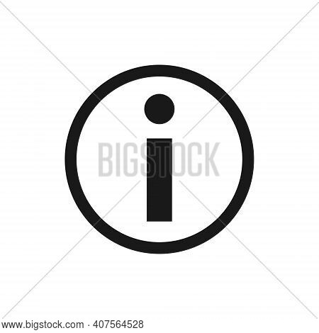 Info Vector Icon. Information Symbol. Helpdesk Service And Support Round Button Sign. I Point Help L