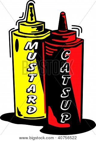 Ketchup e senape Clip Art