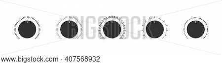 Volume Control Icons. Sound Control Signs Set. Audio Controller Icons. Vector Illustration