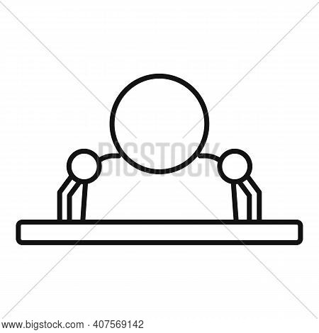Speaker Advertising Icon. Outline Speaker Advertising Vector Icon For Web Design Isolated On White B