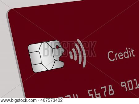 An Emv Chip Appears To Be Speaking With The Near Field Communication Icon Sending Information Out Of