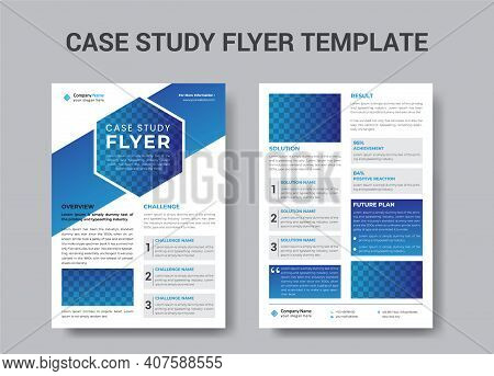 Case Study Flyer Design, Corporate Business Flyer Template