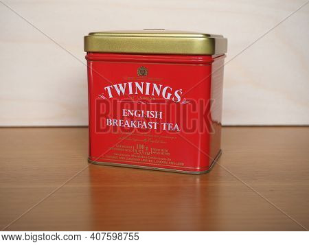 London - Circa February 2021: Twinings Box Of English Breakfast