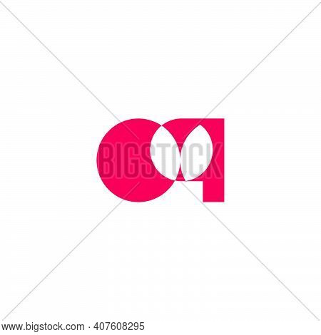 Letter Oq Simple Abstract Linked Geometric Logo Vector