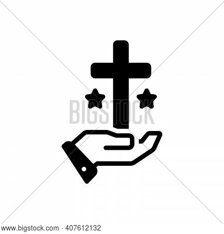 Black Solid Icon For Truth Veracity Reality Faith Religion Church