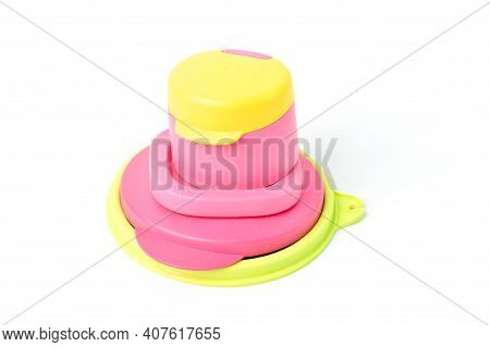 Klang,malaysia: February 11, 2021-various Type Of Plastic Covers Over White Background. Tupperware B