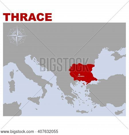 Vector Map Of The Geographical And Historical Region Thrace For Your Project