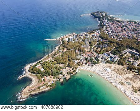 Amazing Aerial View Of Town Of Kiten, Burgas Region, Bulgaria