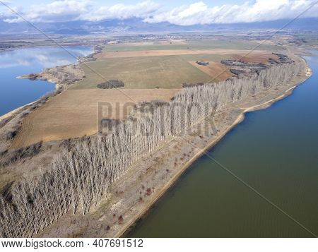 Aerial View Of Koprinka Reservoir, Stara Zagora Region, Bulgaria