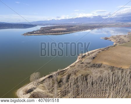 Aerial View Of Koprinka Reservoir, Stara Zagora Region, Bulgaria