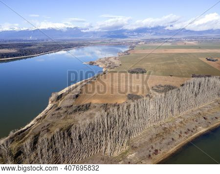 Aerial View Of Koprinka Reservoir, Stara Zagora Region, Bulgaria