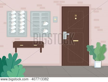 Full Mail Flat Color Vector Illustration. Delivering Of Packages Right To Your House. Pandemic Logis