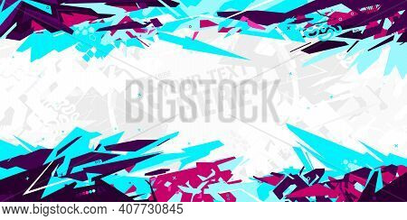 Modern Urban Cyberpunk Abstract Graffiti Style Background Vector