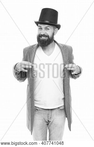 Magic Trick Performance Concept. Circus Magic Trick Performance. Entertainment And Theatre. Aristocr