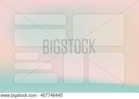 Abstract Gradient Background. Transparent Frame In Glass Morphism Style