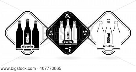 Illustration Of A Bottle Liters Icon. With Isolated White Backgrounds Packaging Symbol Set Collectio