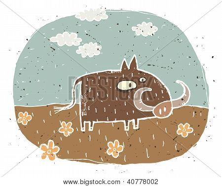 疣猪小插图