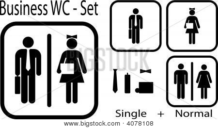 사무실 화장실 아이콘-벡터