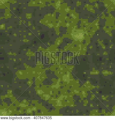 Texture Military Camouflage Seamless Pattern. Abstract Army Vector Illustration