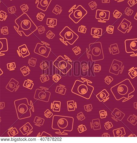 Brown Line Map Pointer With Billiard Pool Snooker Ball With Number 8 Icon Isolated Seamless Pattern 