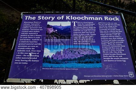 Washington, Usa - May 01, 2018: - Information Sign 