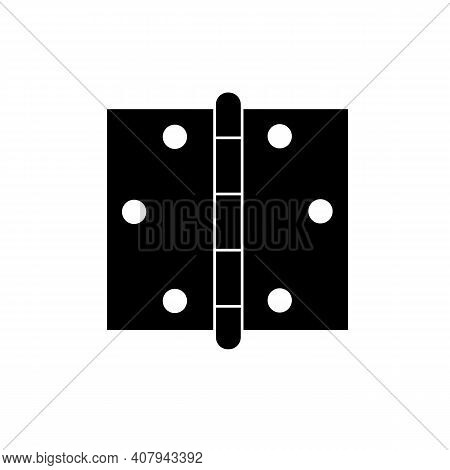 Door Hinge Icon On White Background. Flat Style. Door Hinge Sign.