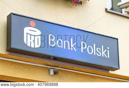 Olsztyn, Poland -31.07.2020 - Logo Of The Polish Bank In Olsztyn