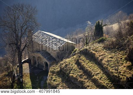 Triora (im), Italy - February 15, 2017: View From The Witches Village Of Triora, Imperia, Liguria, I