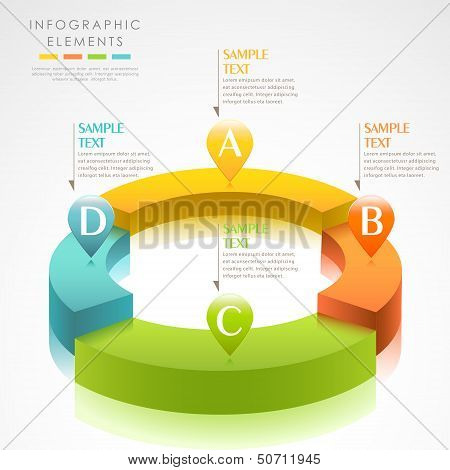 Vector Abstract 3D Ring Infographics