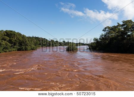River Leading To Iguassu Falls