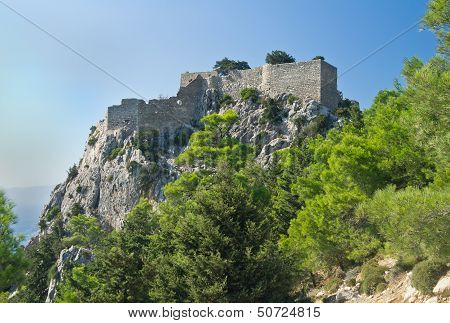 Monolithos Castle On Rhodes Island, Greece