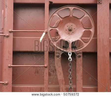 Railroad Boxcar Hand Brake Adjustment Wheel Cargo Transporter
