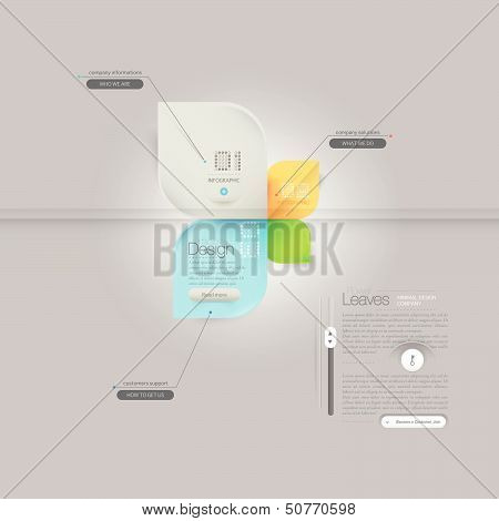 Business infographics design template with icons