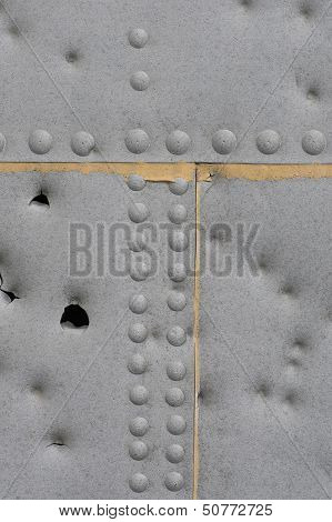 Damaged Metall Of Old Plane