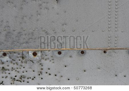 Damaged Metall Of Old Plane